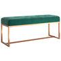 Voir la diapositive 2 : VIDAXL Banc Vert fonce 110x36x45 cm Velours