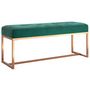 Voir la diapositive 2 : VIDAXL Banc Vert fonce 110x36x45 cm Velours
