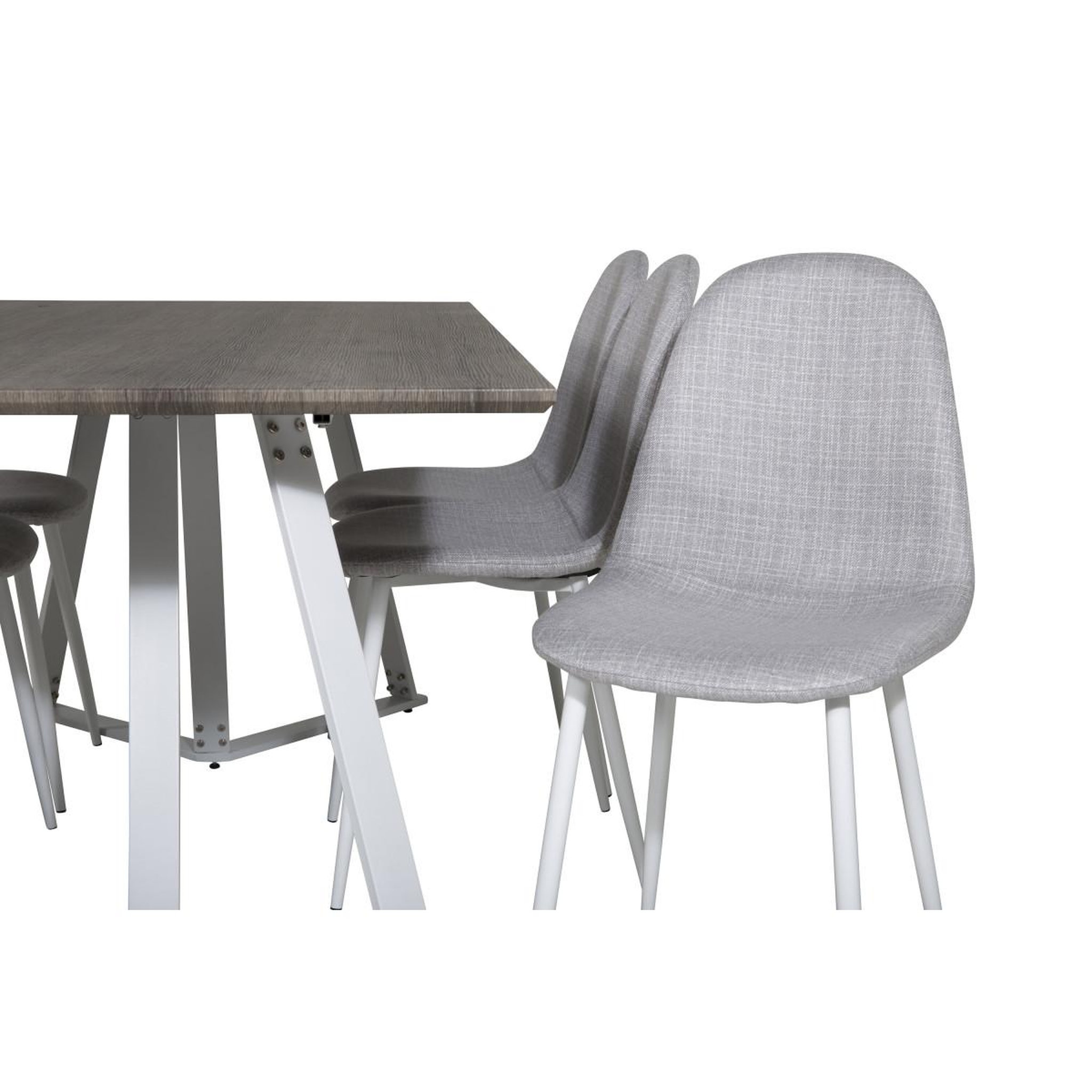 Voir la diapositive 3 : Paris Prix Ensemble table à manger & 6 chaises  marina & polar  180cm gris & gris clair