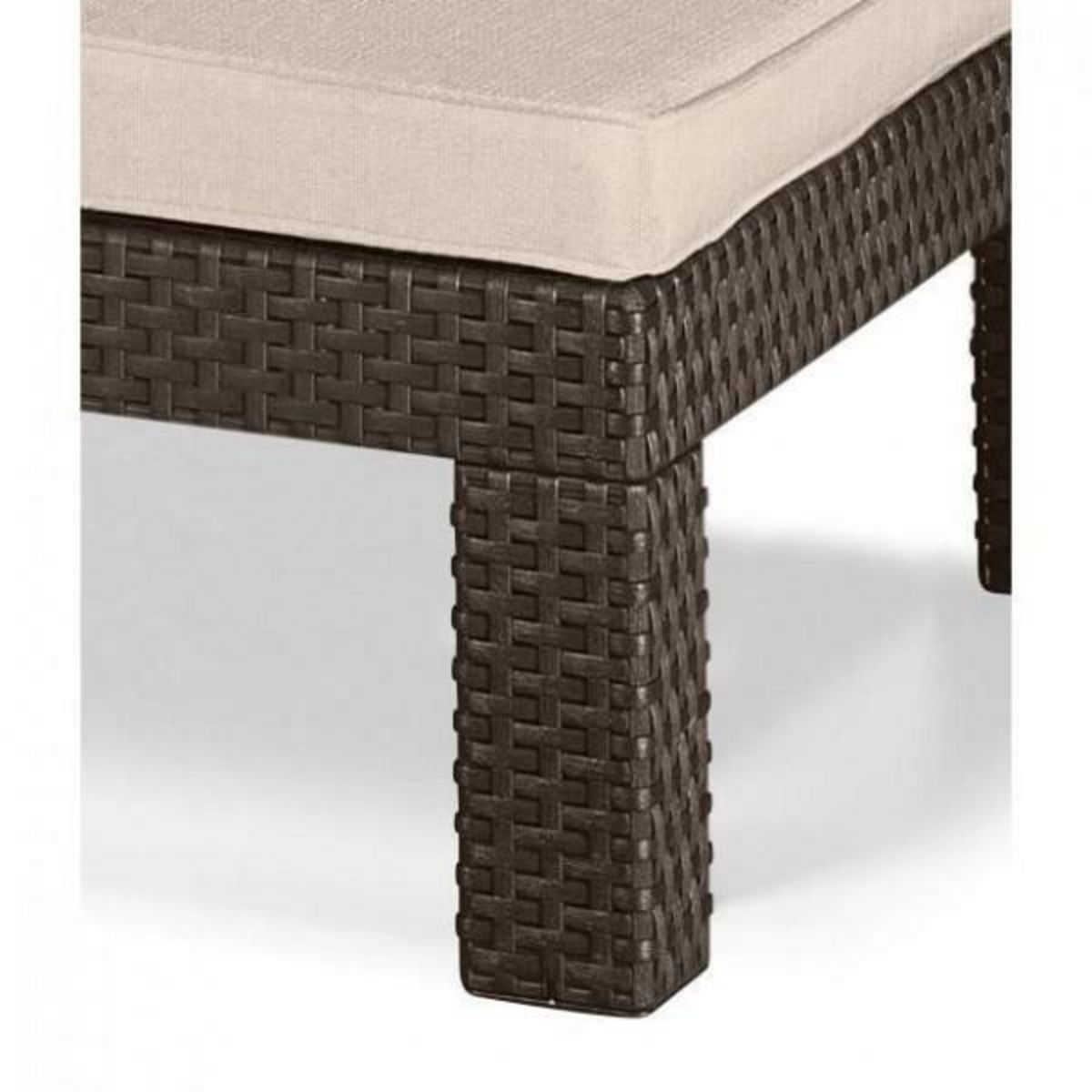 ALLIBERT by KETER Transat Allibert by KETER - Daytona - bain de soleil - résine imitation rotin tressé - marron - dossier réglable