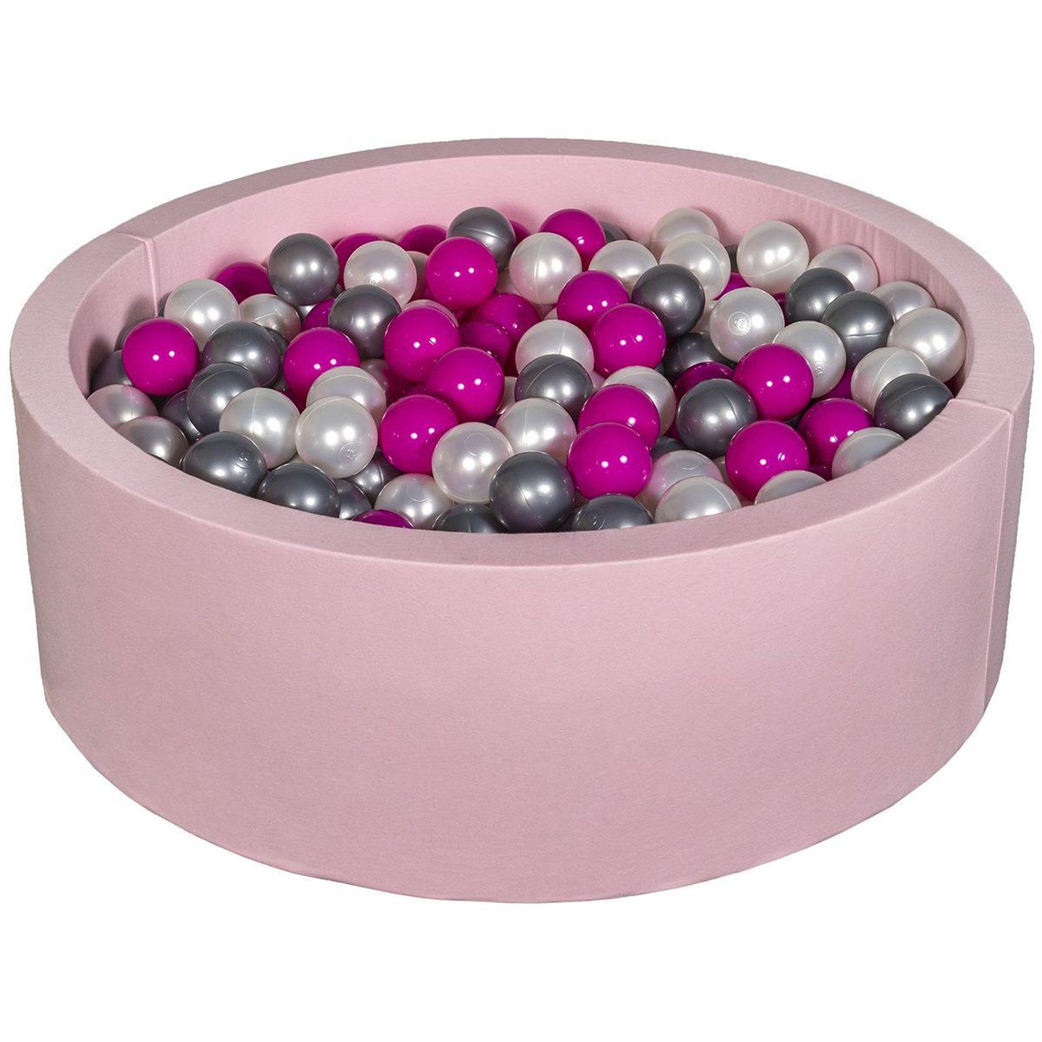 VELINDA Piscine à balles aire de jeu + 450 balles rose perle, rose, argent