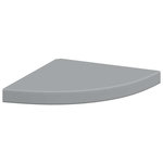 VIDAXL Etagere d'angle flottante gris 35x35x3,8 cm MDF