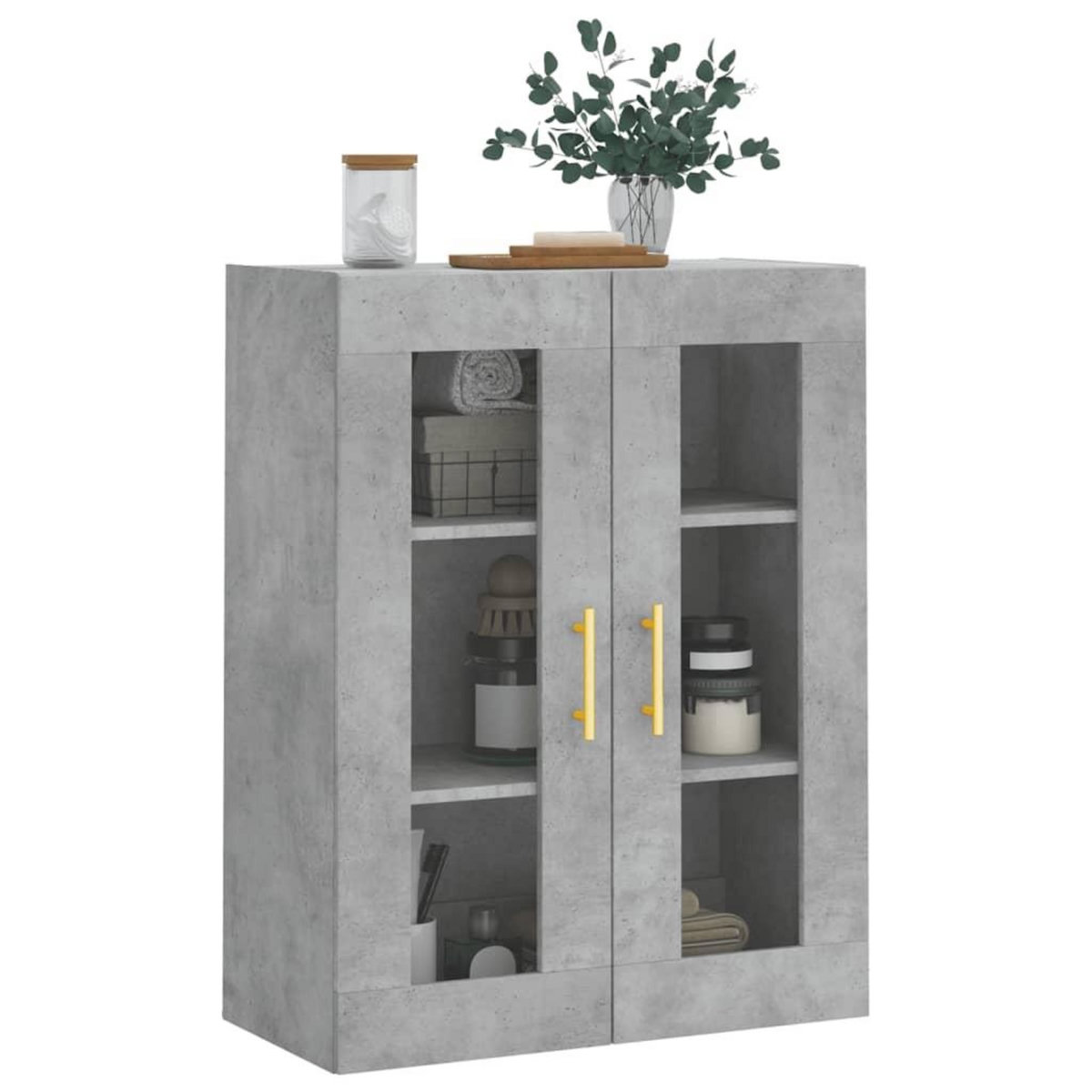 VIDAXL Armoire murale gris beton 69,5x34x90 cm
