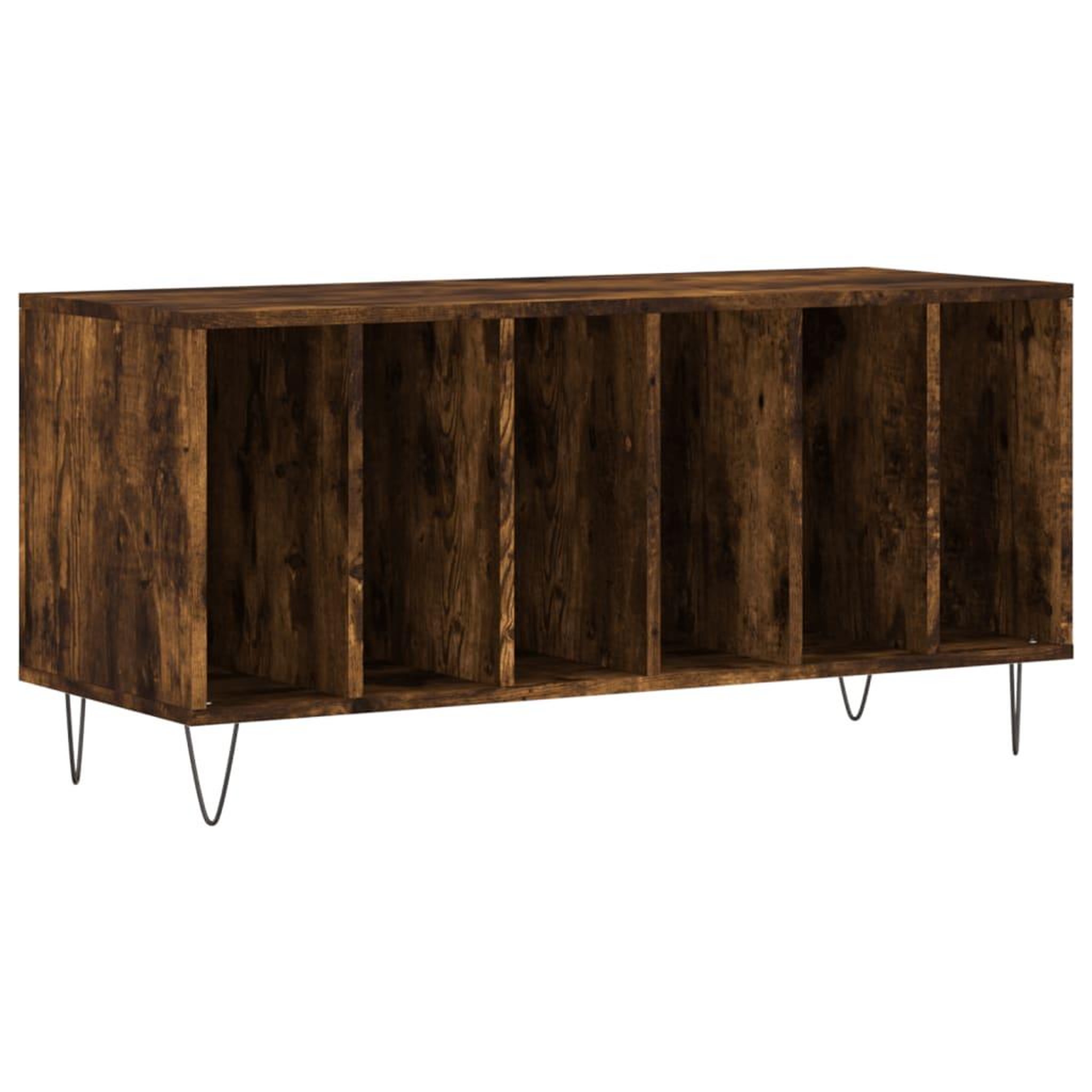 Voir la diapositive 2 : VIDAXL Armoire a disques chene fume 100x38x48 cm bois d'ingenierie