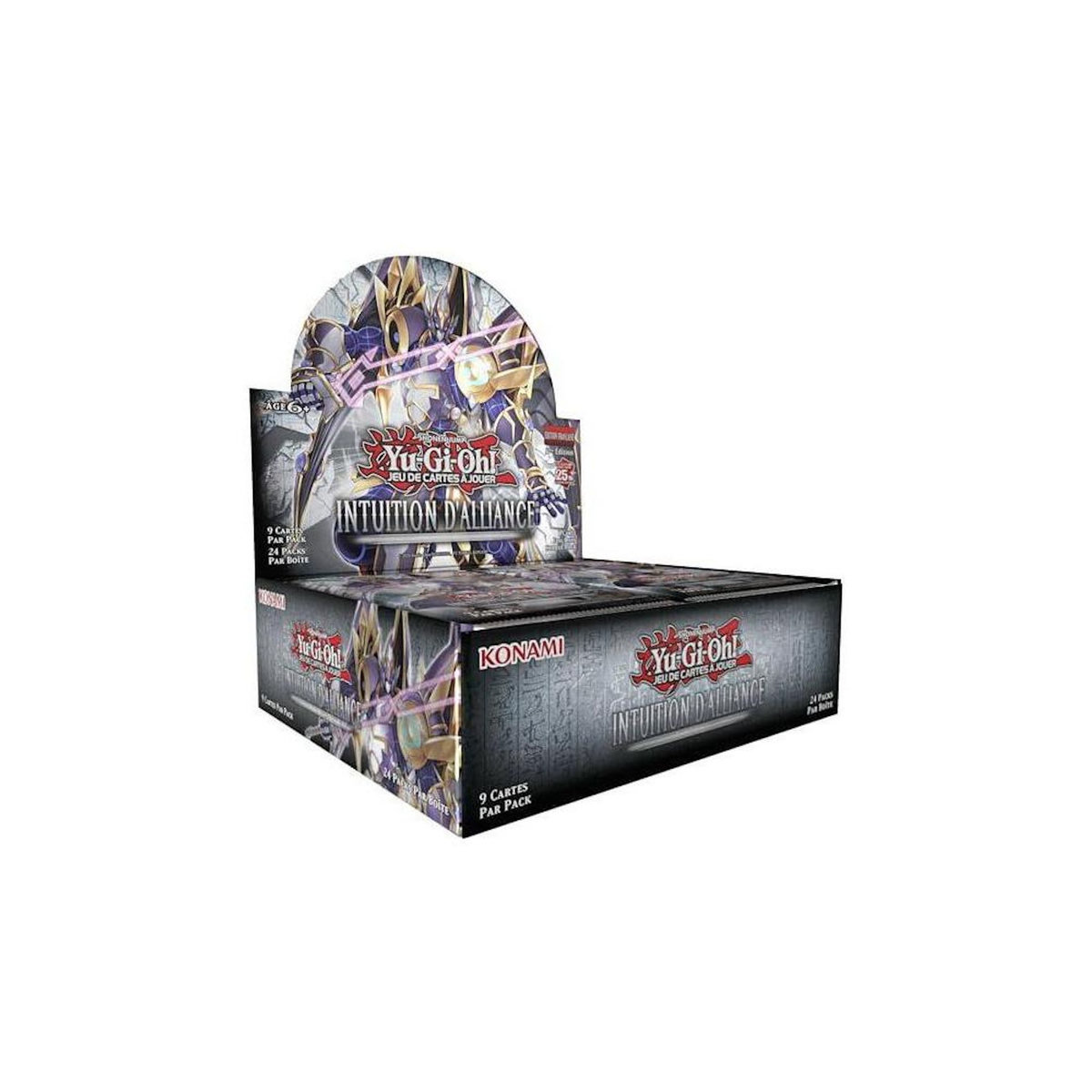 Konami Boîte de 24 boosters - KONAMI - Yu-Gi-Oh! - Intuition d'Alliance - 216 cartes - a partir de 6 ans - Édition française
