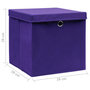 Voir la diapositive 6 : VIDAXL Boîtes de rangement avec couvercles 10 pcs 28x28x28 cm Violet