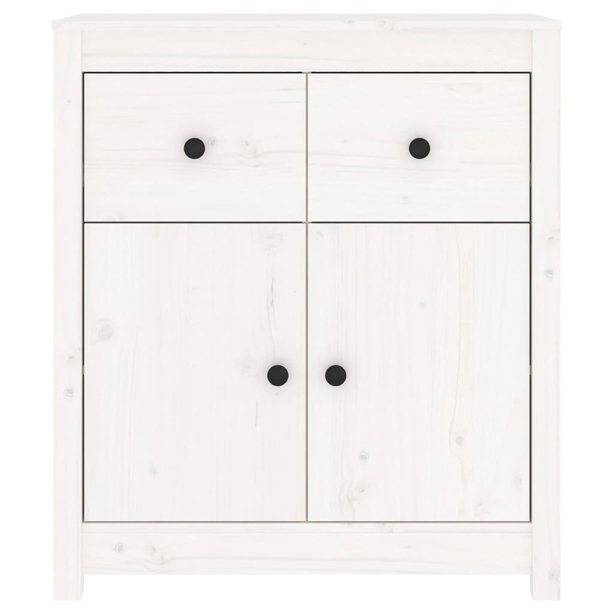 Voir la diapositive 5 : VIDAXL Buffet blanc 70x35x80 cm bois massif de pin