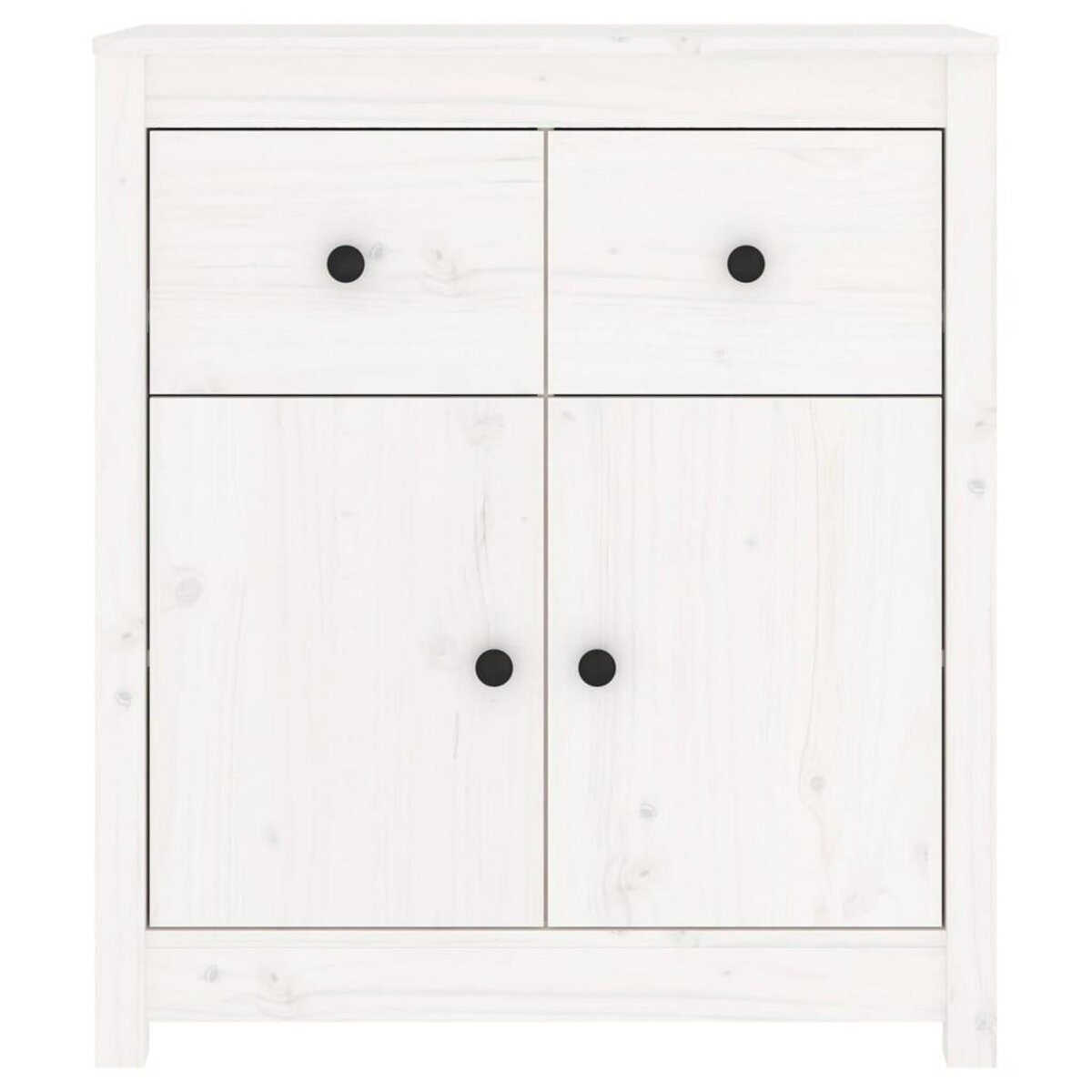 VIDAXL Buffet blanc 70x35x80 cm bois massif de pin