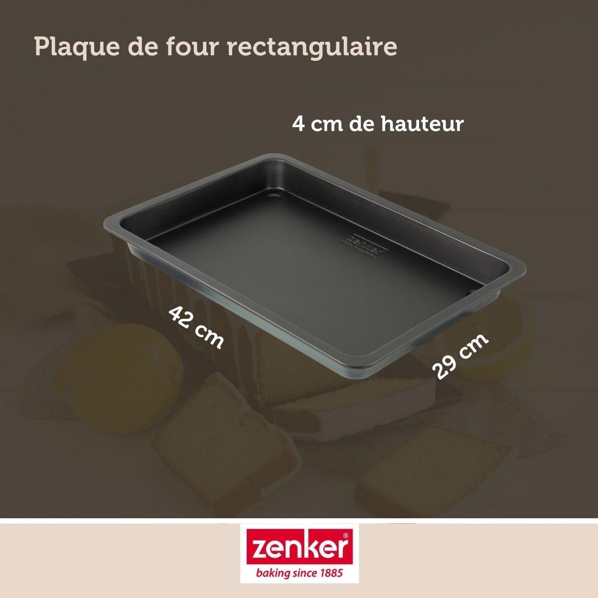ZENKER Ensemble de 2 Plaques de four rectangulaire 42 x 29 cm Zenker Black Metallic