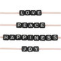 Voir la diapositive 2 : RICO DESIGN Itoshii pack 21 perles ponii noires love peace happiness joy