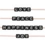 Voir la diapositive 2 : RICO DESIGN Itoshii pack 21 perles ponii noires love peace happiness joy