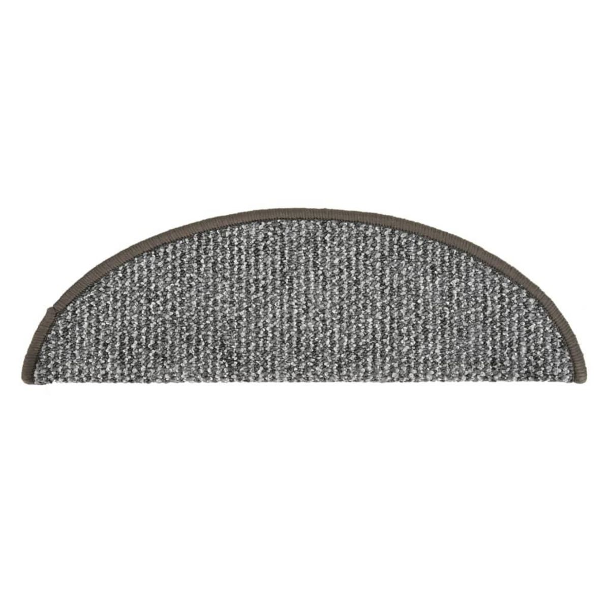 VIDAXL Tapis de marches d'escalier 15 pcs Gris 65x21x4 cm