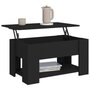 Voir la diapositive 4 : VIDAXL Table basse noir 79x49x41 cm bois d ingénierie