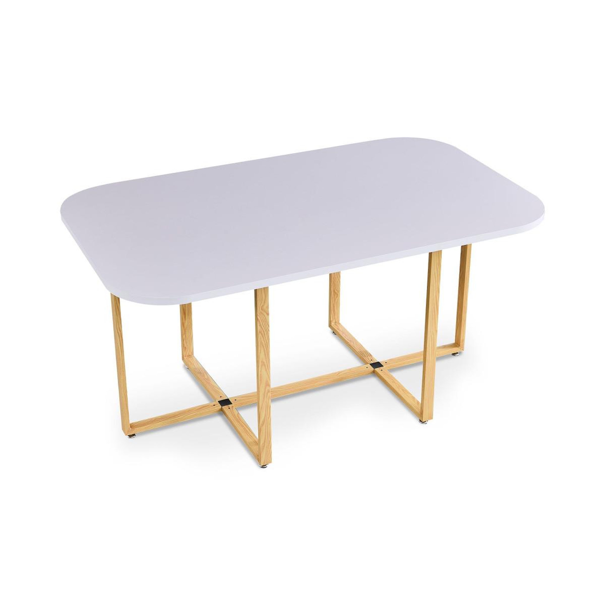 Voir la diapositive 5 : Paris Prix Ensemble table & 6 chaises  oslo  150cm blanc & taupe