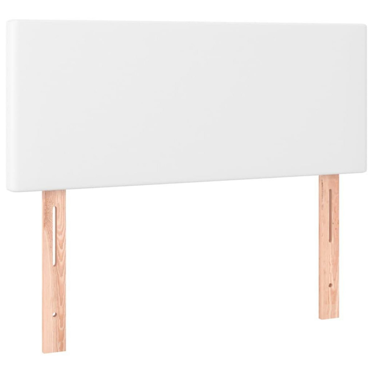 VIDAXL Tete de lit a LED Blanc 100x5x78/88 cm Similicuir