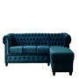 Voir la diapositive 1 : LISA DESIGN William - canapé chesterfield d'angle droit - 4 places - en velours