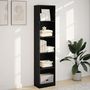 Voir la diapositive 3 : VIDAXL Bibliotheque noir 40x24x176 cm bois d'ingenierie