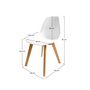 Voir la diapositive 4 : Rendez vous déco Lot de 2 chaises blanches et pieds bois - Skandi