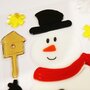  Stickers gel Noël pour fenêtre - Bonhomme de Neige