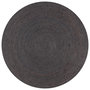 Voir la diapositive 1 : VIDAXL Tapis fait a la main Jute Rond 90 cm Gris fonce