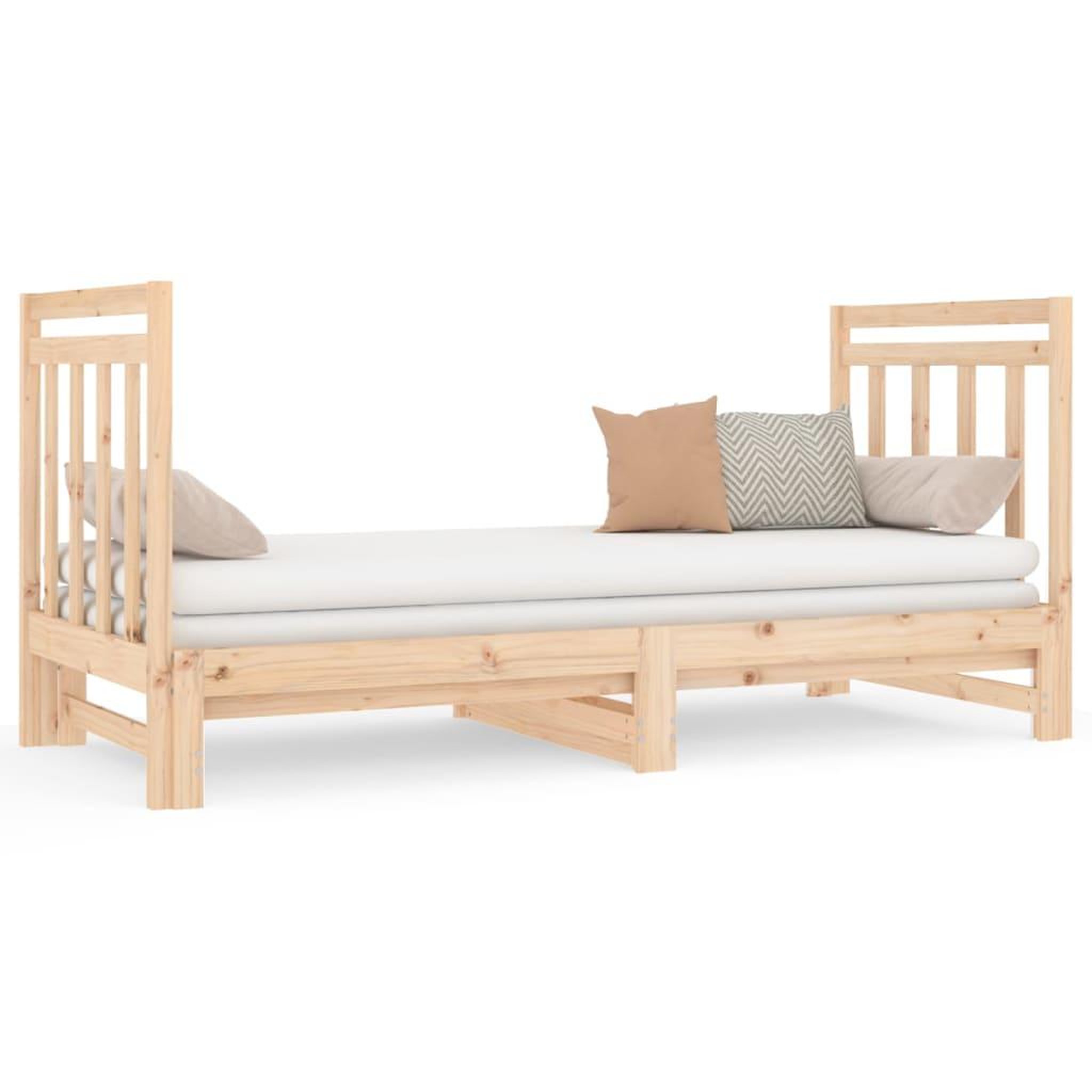 Voir la diapositive 2 : VIDAXL Lit coulissant sans matelas 2x(90x190) cm