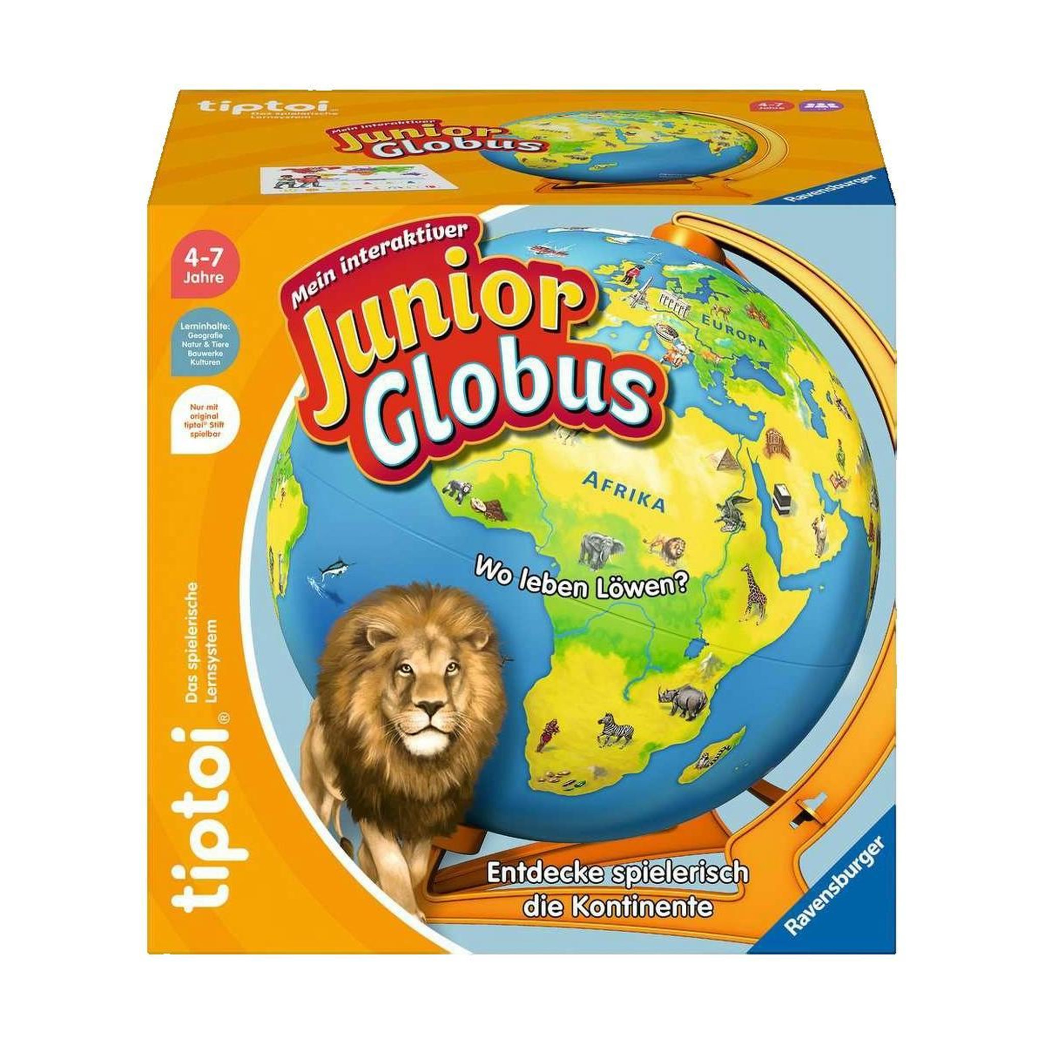 Voir la diapositive 2 : RAVENSBURGER Globe éducatif interactif Ravensburger Junior Globus multicolore