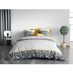 Les Ateliers du Linge Parure de lit 100% coton 57fils mijo. Coloris disponibles : Blanc