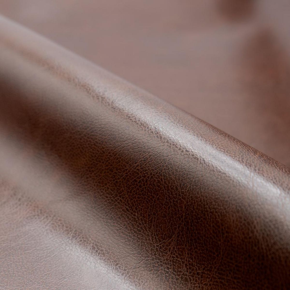 Rendez vous déco Canapé 3 places marron en croute de cuir enduite - Club