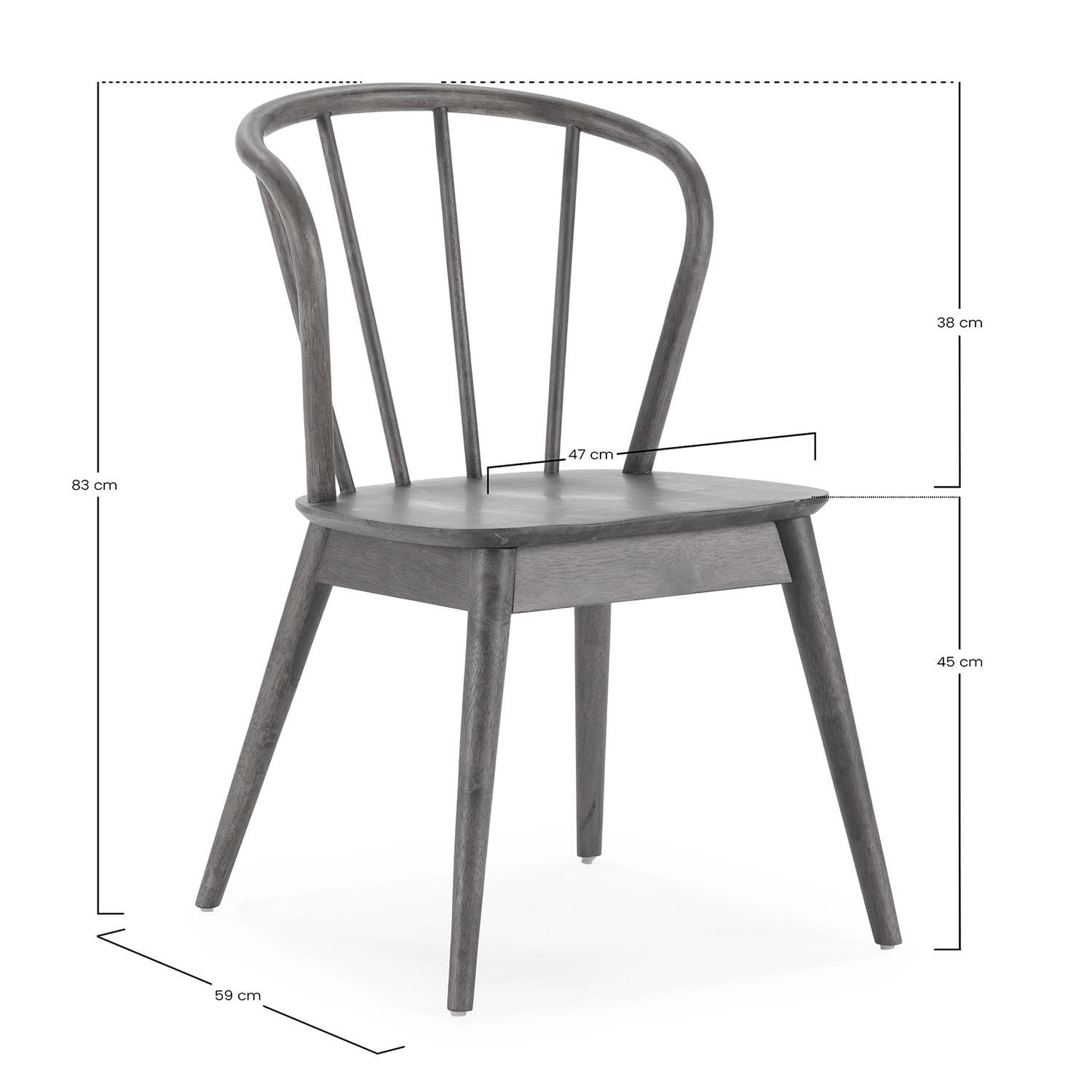 Voir la diapositive 5 : VS VENTA-STOCK Pack 2 chaises Brisa en bois coleur chêne