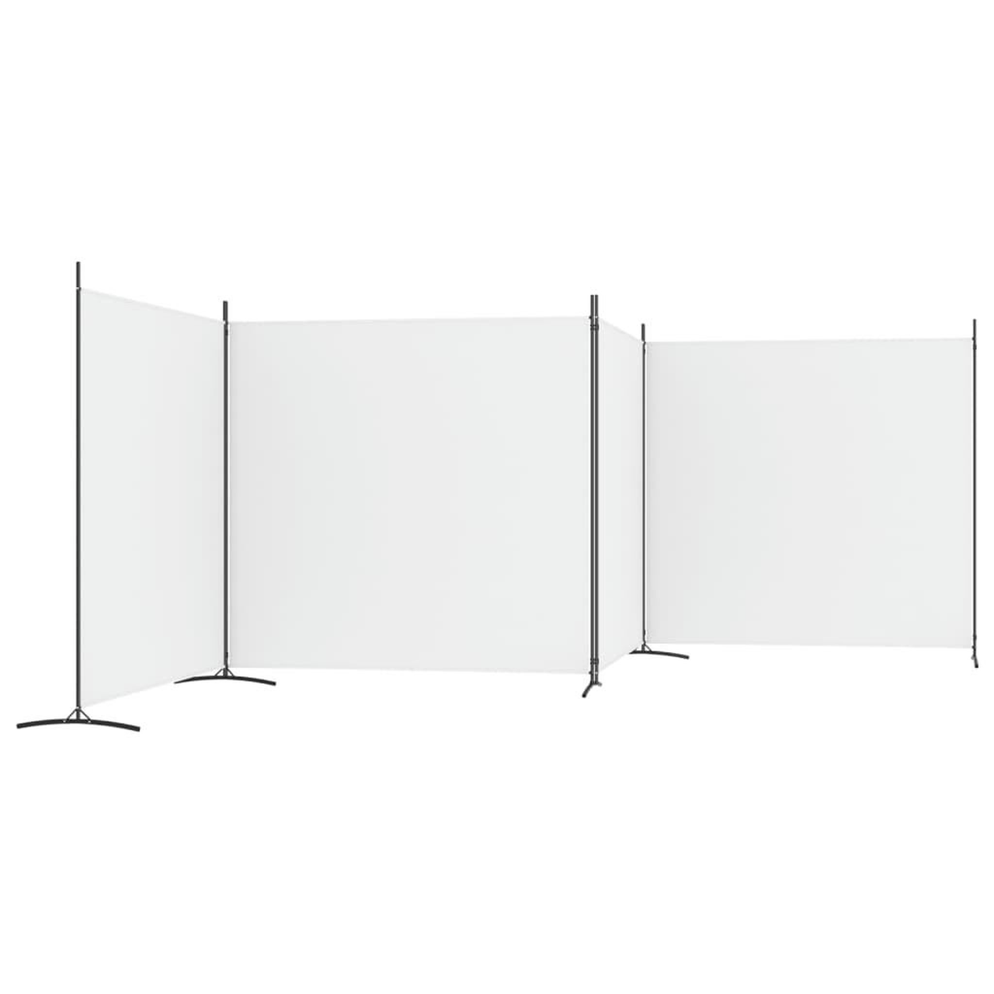 Voir la diapositive 4 : VIDAXL Cloison de separation 4 panneaux Blanc 698x180 cm Tissu