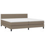 Voir la diapositive 3 : VIDAXL Sommier a lattes de lit et matelas et LED Taupe 200x200cm Tissu
