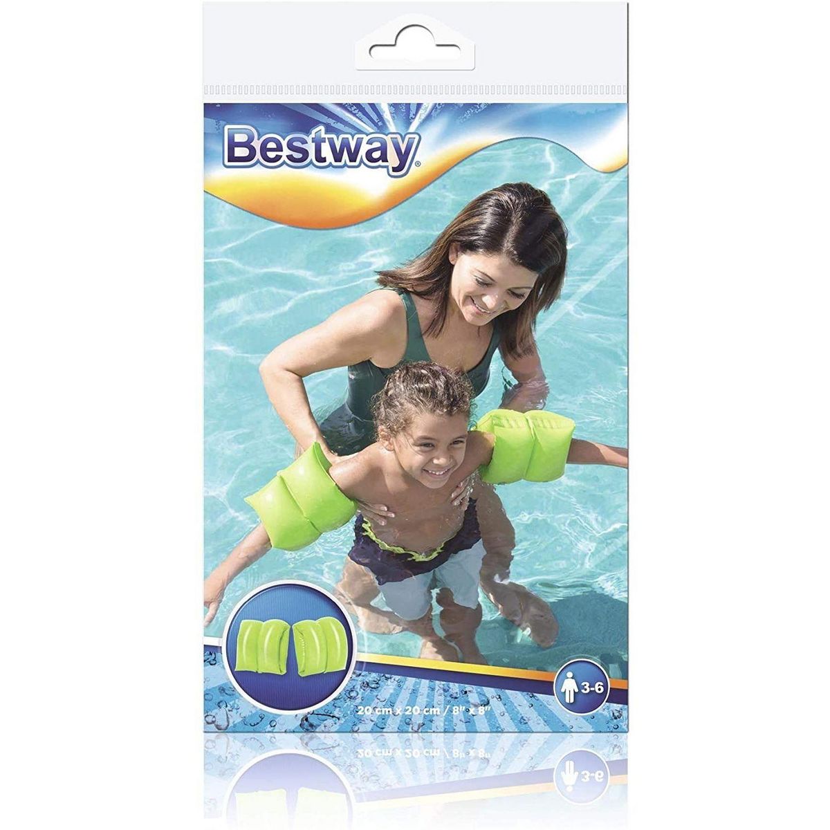 BESTWAY Paire de brassards de natation couleur unie