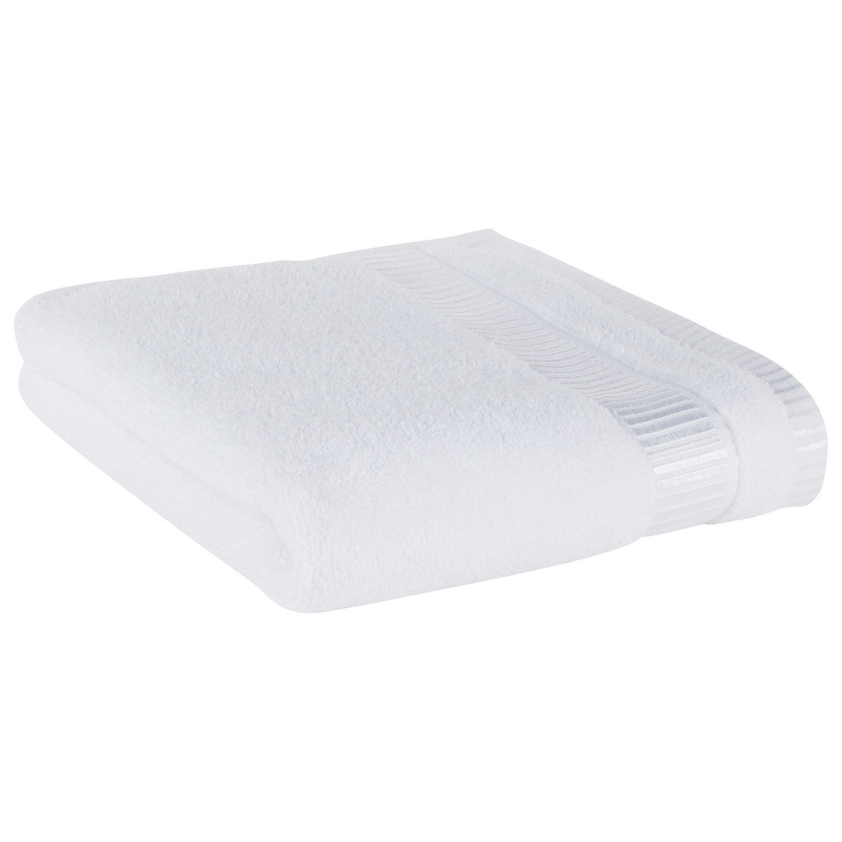ACTUEL Serviette de toilette unie en coton qualité Zéro twist 450g/m² 