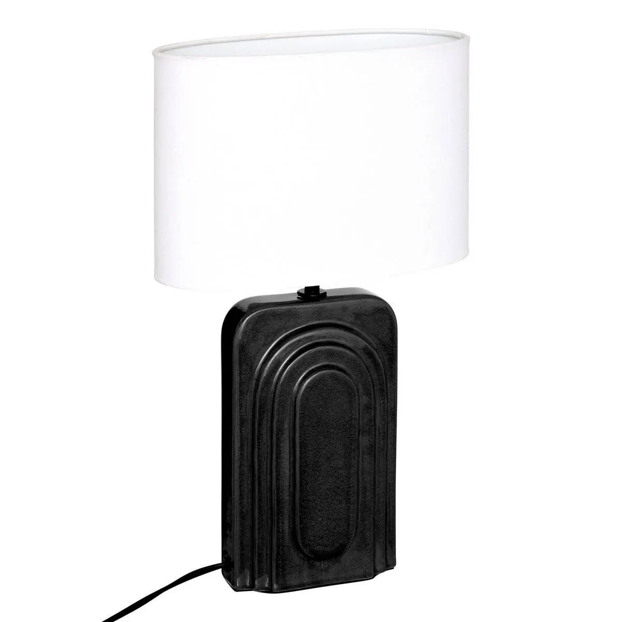 ATMOSPHERA Lampe à poser en céramique  monia  42cm noir