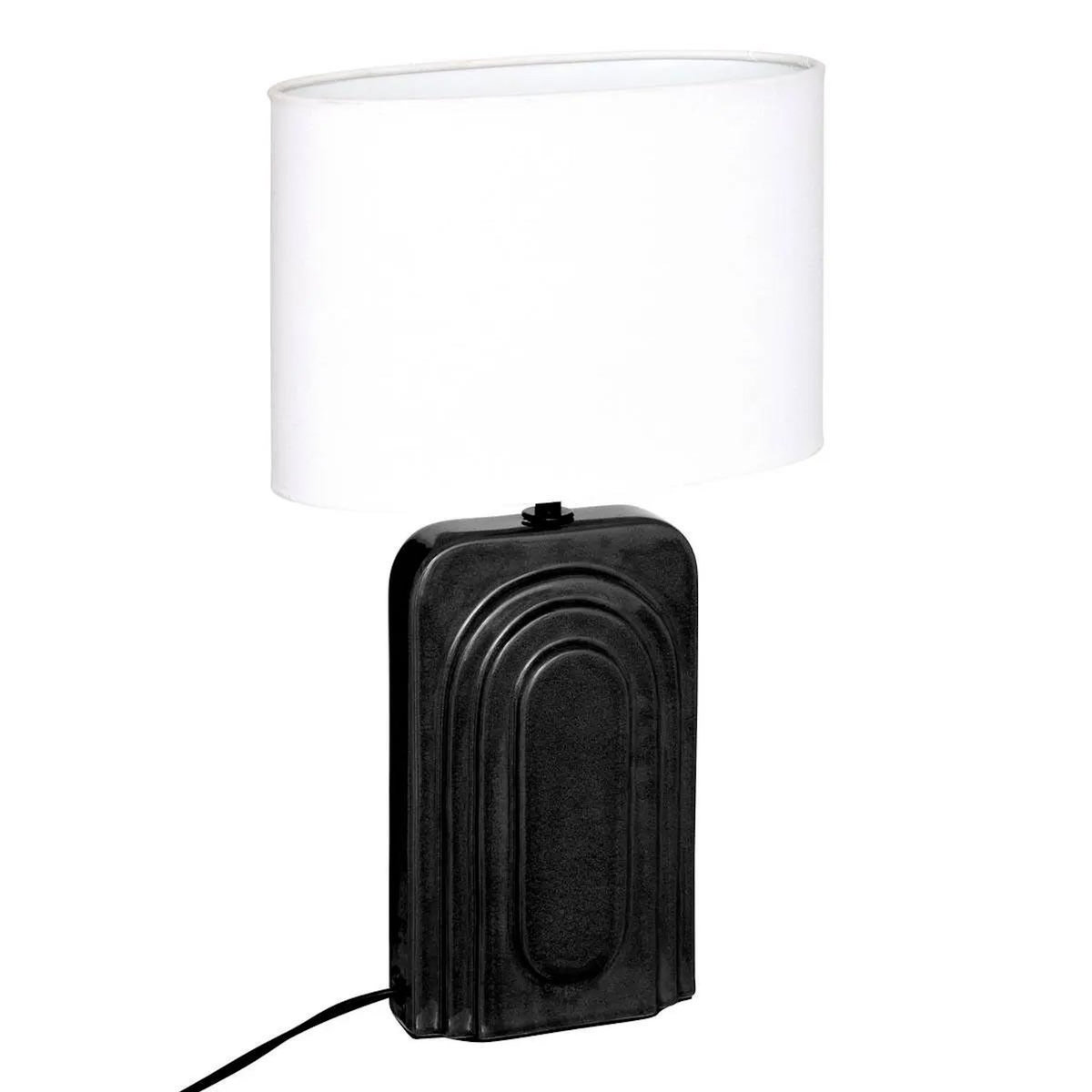 ATMOSPHERA Lampe à Poser en Céramique  Monia  42cm Noir
