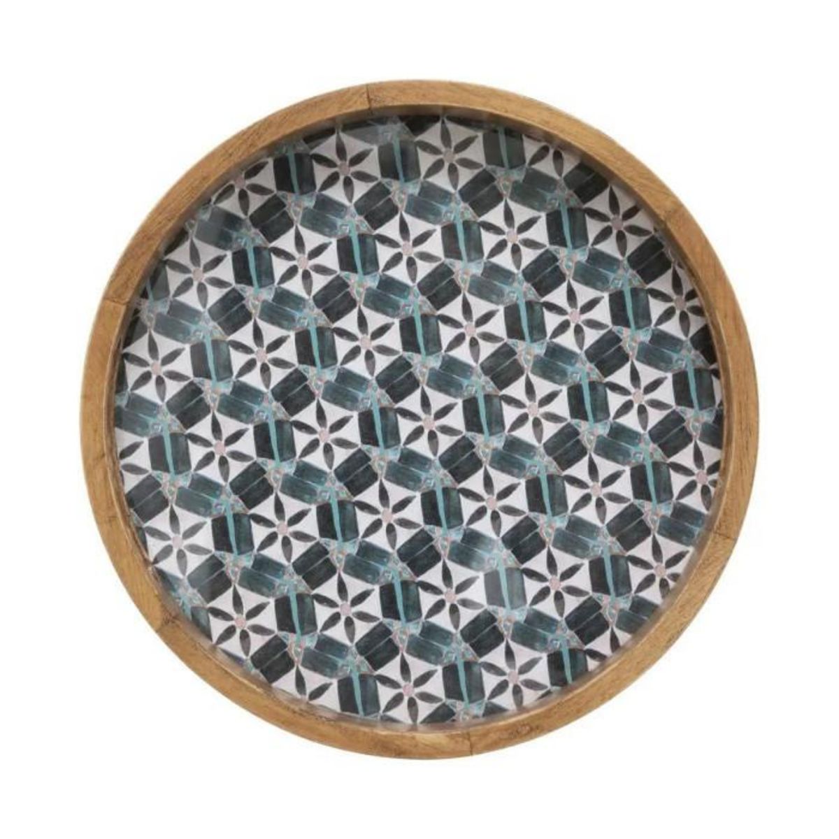 ATMOSPHERA Lot de 2 Plateaux Déco  Alicante  34cm Multicolore