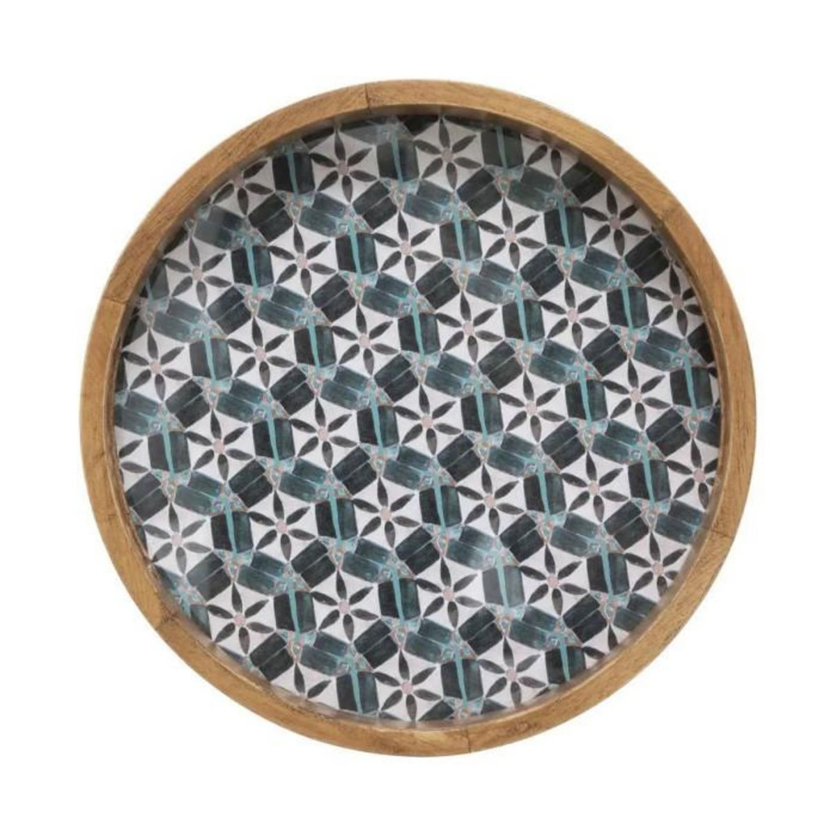 ATMOSPHERA Lot de 2 Plateaux Déco  Alicante  34cm Multicolore