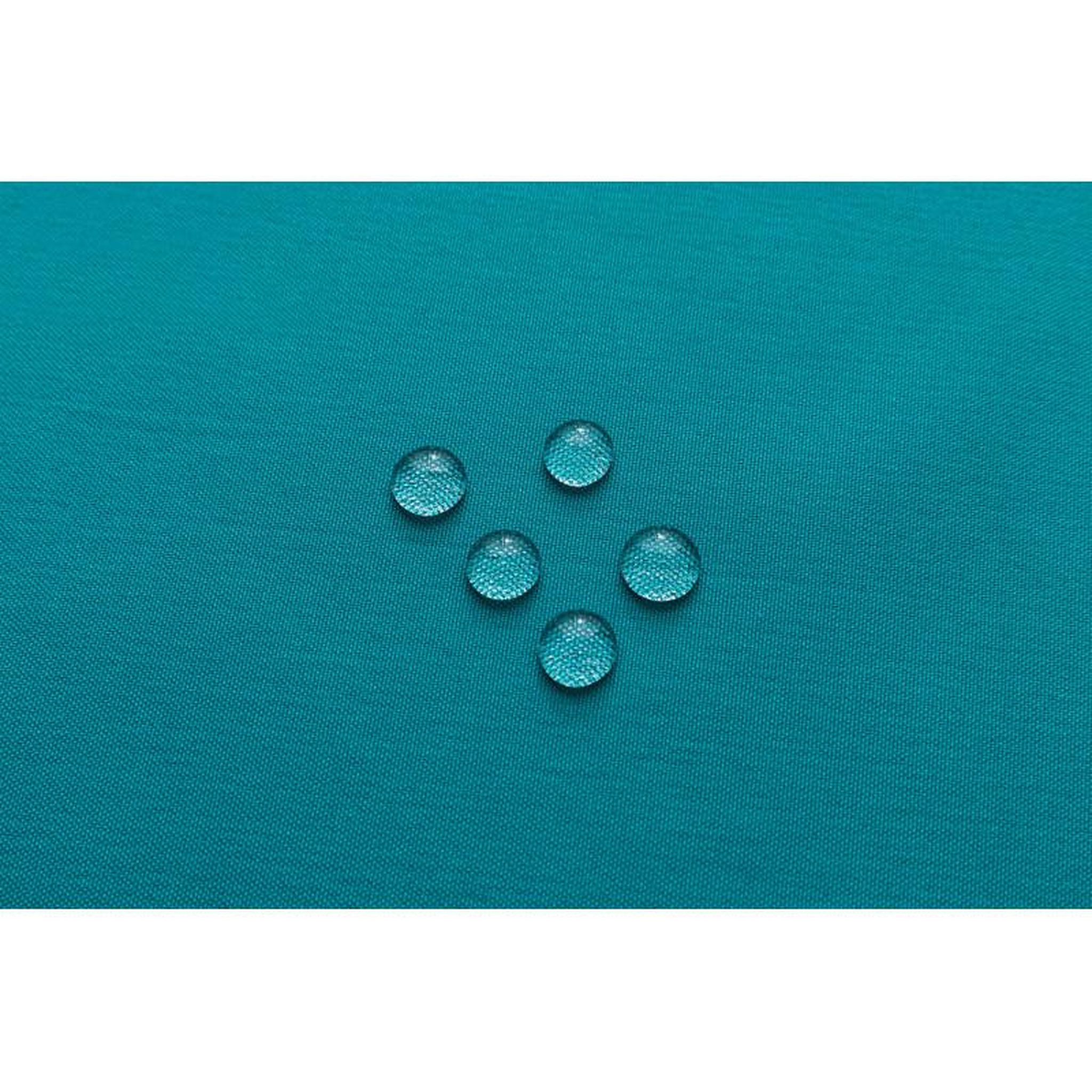 Voir la diapositive 3 : UNIVERS DECOR Nappe enduite avec traitement antitache bleu paon carrée 180 x 180 cm - bleu paon -