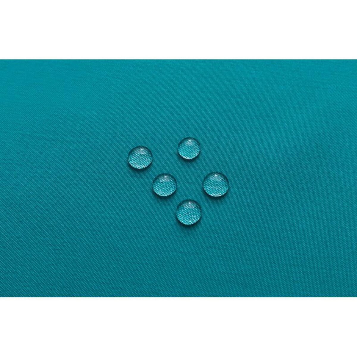 UNIVERS DECOR Nappe enduite avec traitement antitache Bleu Paon carrée 180 x 180 cm