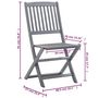 Voir la diapositive 6 : VIDAXL Chaises pliables d'exterieur lot de 6 et coussins Bois d'acacia