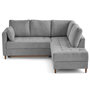Voir la diapositive 1 : LISA DESIGN Anna - canapé d'angle droit 5 places convertible en velours texturé