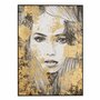 Voir la diapositive 1 : Paris Prix Tableau Déco  Visage  102x142cm Noir & Or