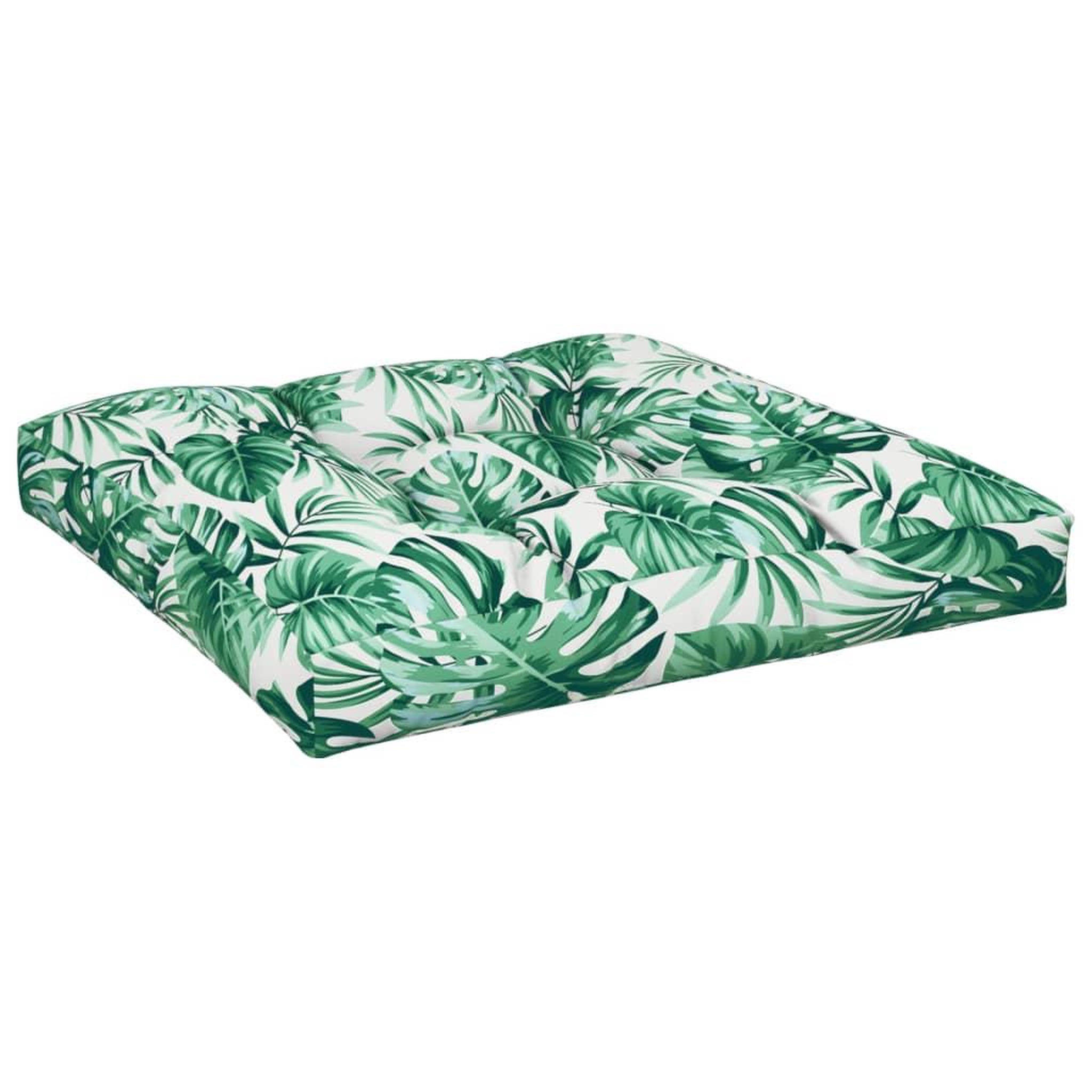 Voir la diapositive 2 : VIDAXL Coussin de palette motif de feuilles 80x80x12 cm tissu