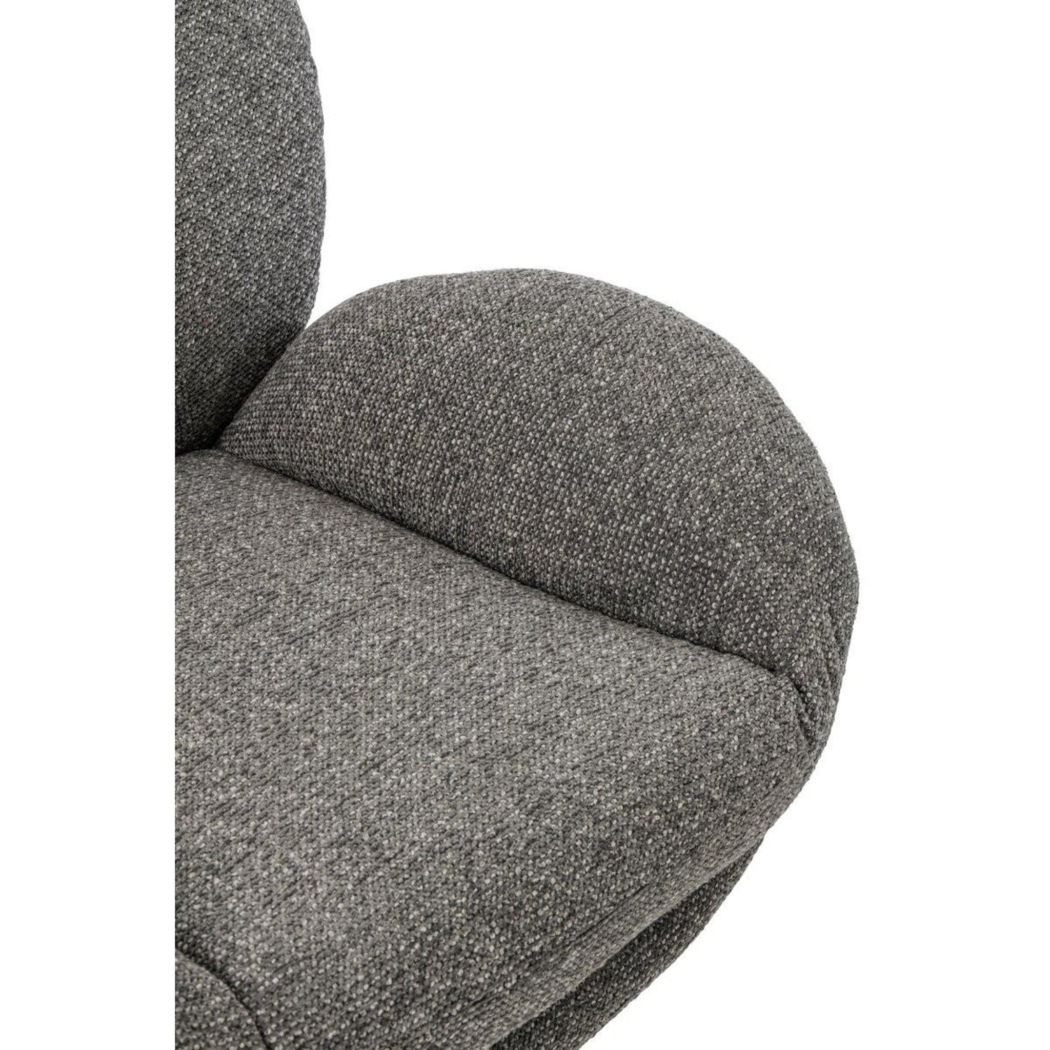 Voir la diapositive 6 : J-LINE Fauteuil avec pouf repose-pieds  helle  88cm gris