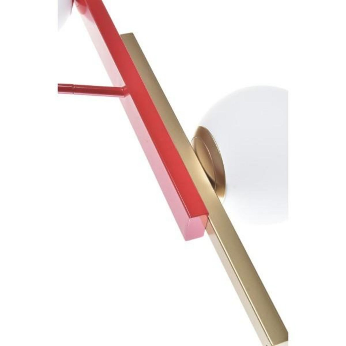 MARKET24 Suspension DKD Home Decor Rouge Noir Doré Blanc (64 x 20 x 120 cm)