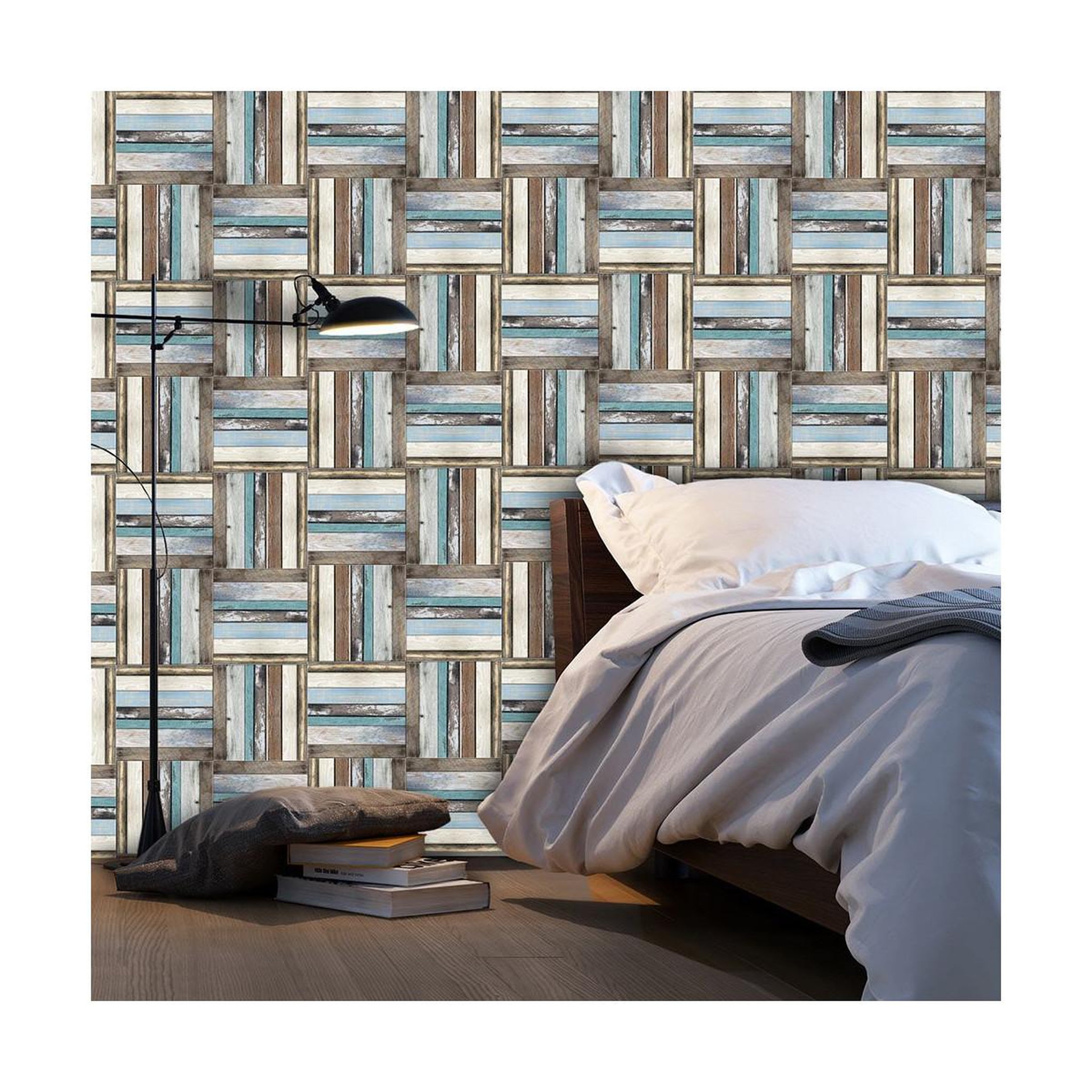 Paris Prix Papier peint  wooden weave of colors  50x1000cm