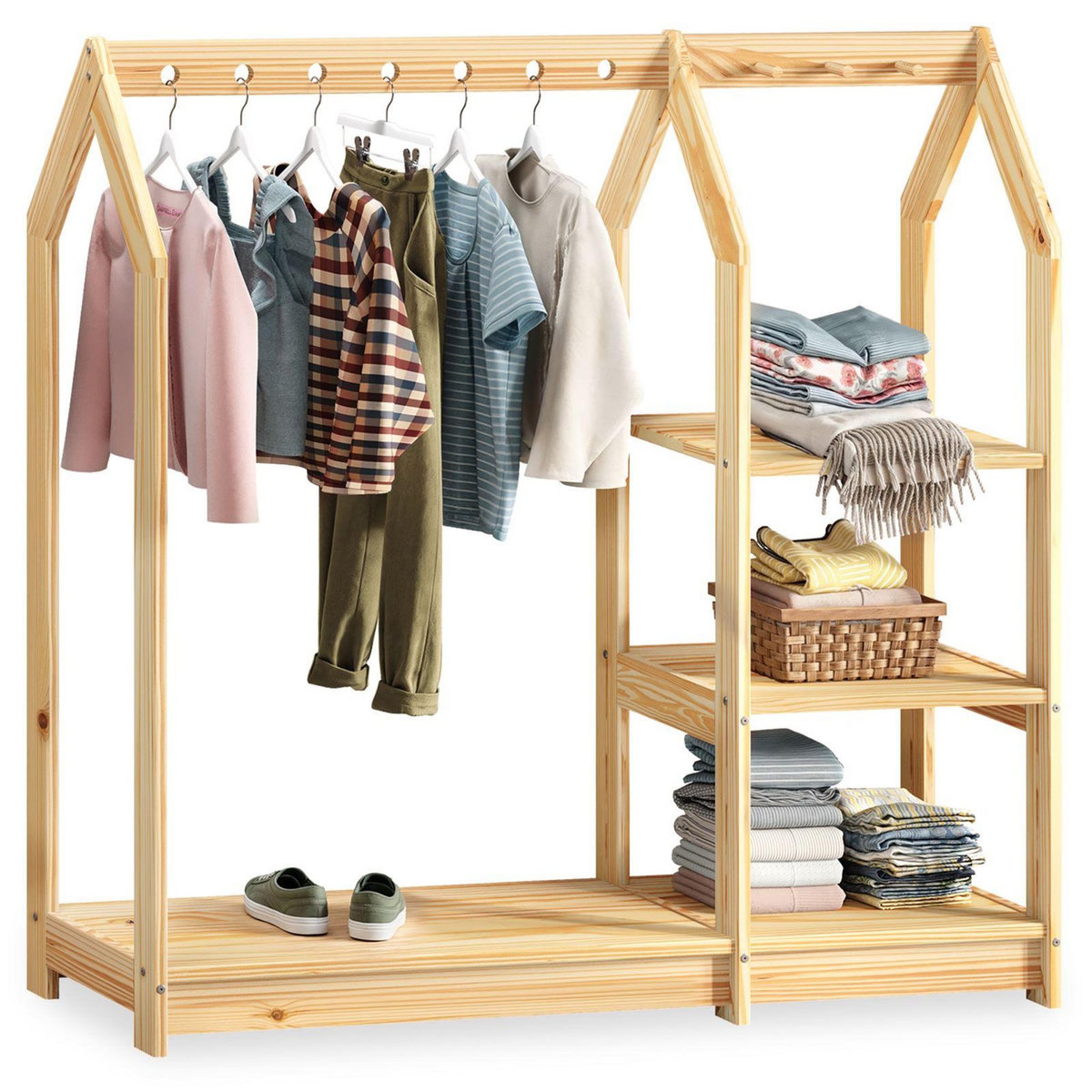 IDIMEX Penderie enfant SALLY en pin massif