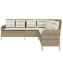 Voir la diapositive 4 : VIDAXL Canape de jardin avec coussins forme de L beige resine tressee