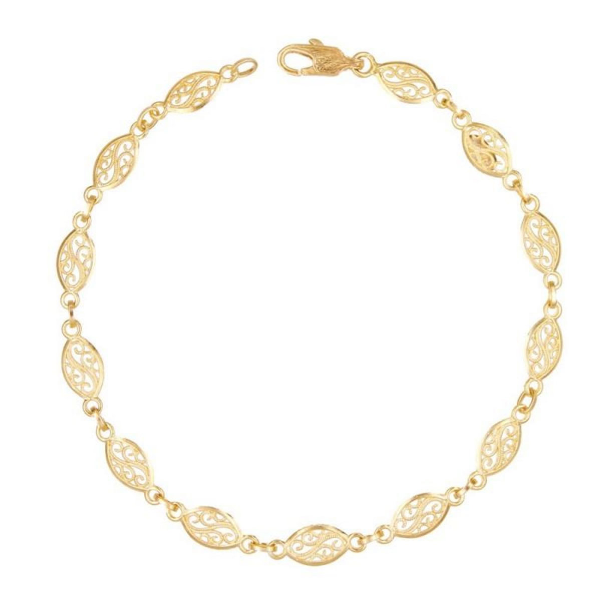 L'ATELIER D'AZUR Bracelet Or Jaune Maille Filigrane - Femme