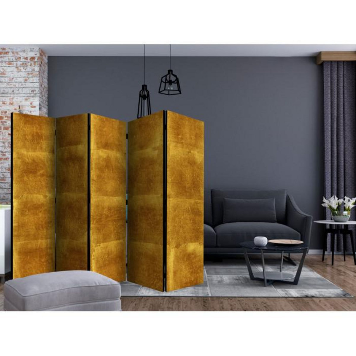 Paris Prix Paravent 5 Volets  Golden Cage  172x225cm